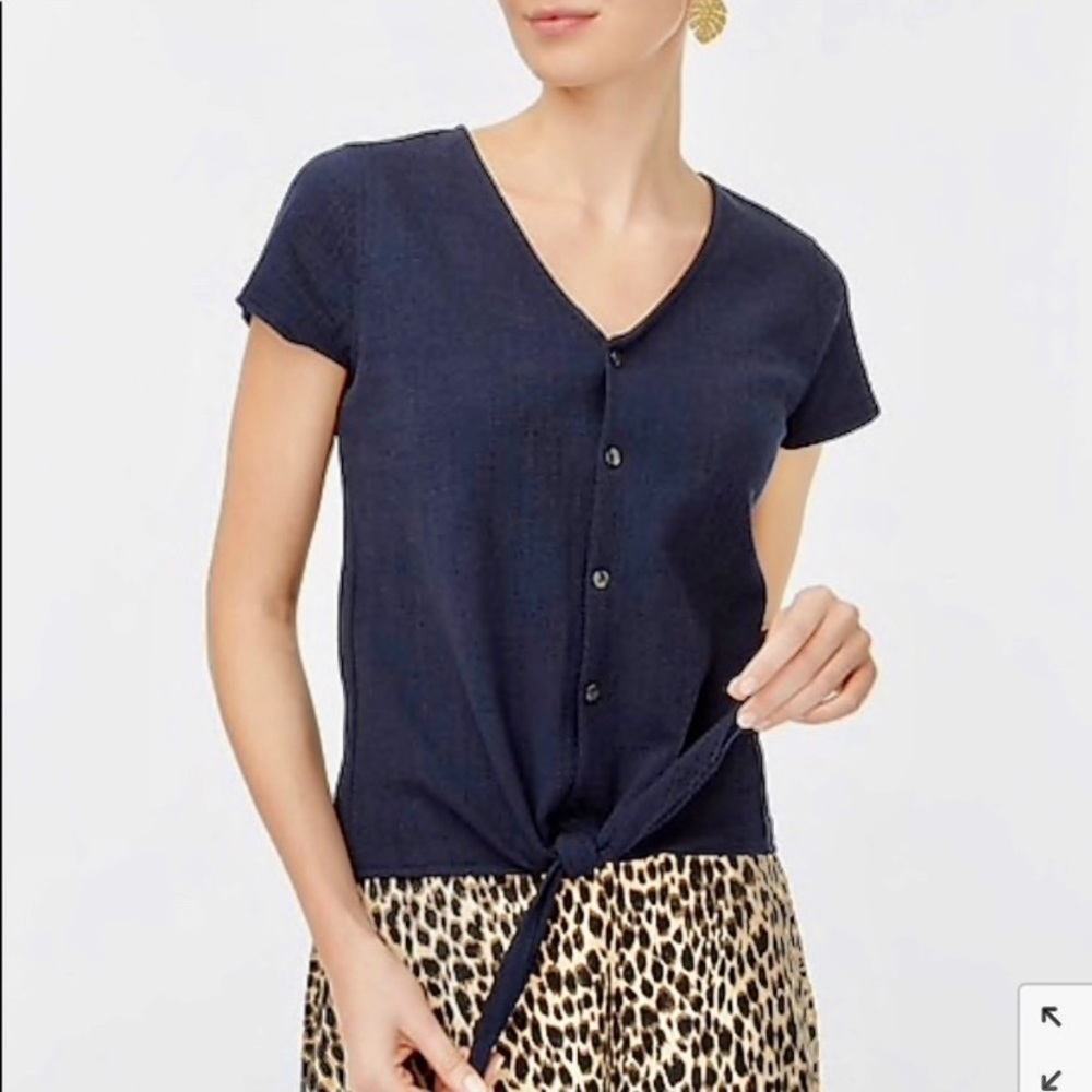 Like new J CREW front tie top